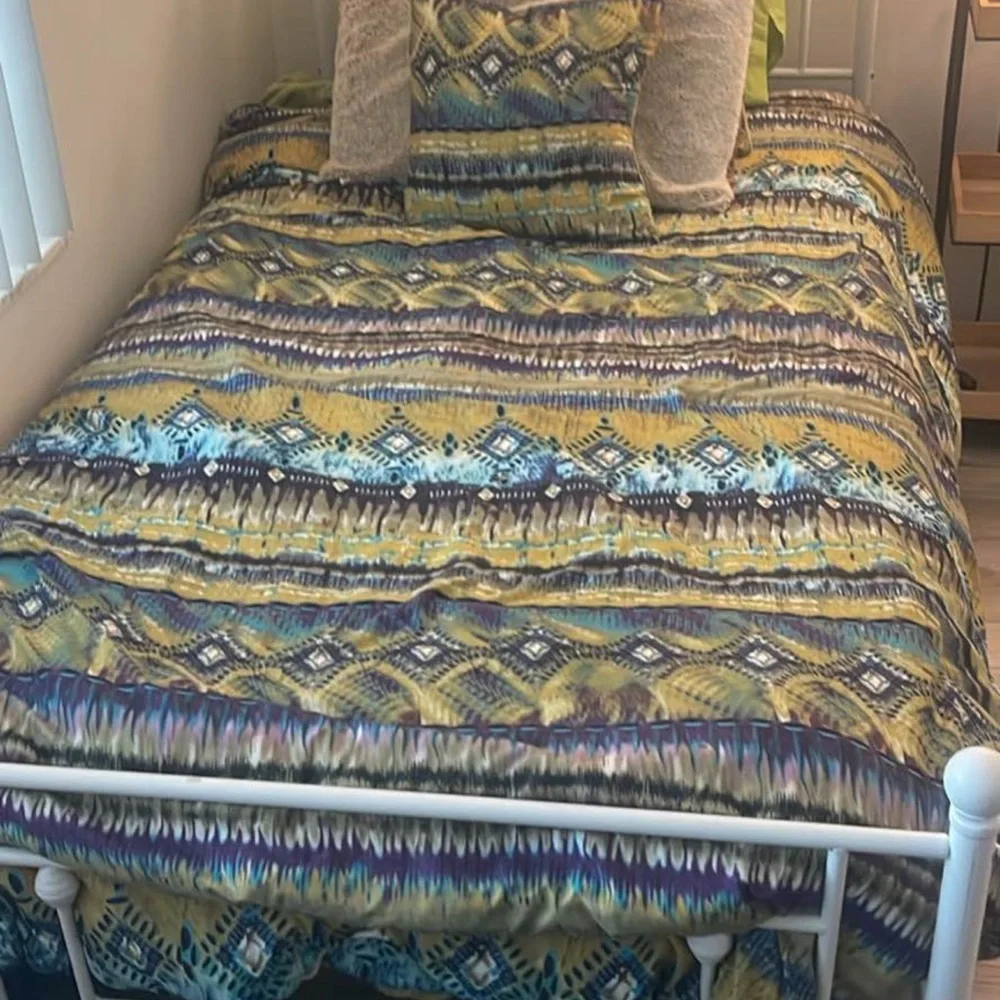 RT-DESIGNERS COLLECTION BOHEMIAN ABSTRACT COMFORTER 6-PIECE SET ACCENT PILLOW